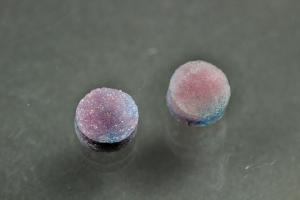 Achat Druzy, Form rund, Farbe amethystfarben, ca Mae  6mm, Hhe 4,0 mm
