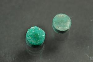 Achat Druzy, Form rund, Farbe aventurinfarben, ca Mae  6mm, Hhe 4,0 mm