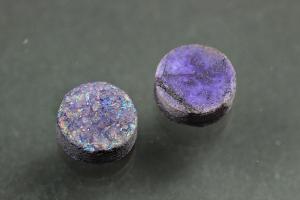 Agate Druzy, shape round, color amethyst, approx. size  8mm, approx.high 4,0 mm