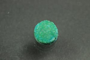 Achat Druzy, Form rund, Farbe aventurinfarben, ca Mae  8mm, Hhe 4,0 mm