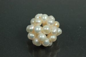 Pearl ball braided approx 20mm, colour white,