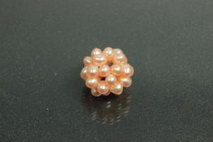 Perlball geflochten ca.13mm, Farbe plum,