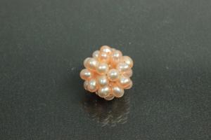 Pearl ball braided approx 14mm, colour plum,