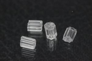 Sternfrmiger Ohrring - Kunststoffstopper, Rhrchenform fr Ohrhaken, Fischerhaken, ca. Mae 2,5x3,0mm, Bohrung  ca.0,9mm