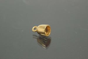 Magnetschliee Spitzoval, Mae ca. 6x19mm unecht vergoldet poliert