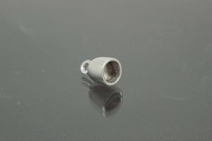 Magnetic Clasp Tipped Oval, size ca. 6x19mm metal rhodium plated sanded