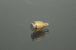 Magnetic Clasp Tipped Oval, size ca. �6x19mm metal gold plated sanded