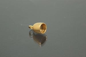 Magnetic Clasp Tipped Oval, size ca. �6x19mm metal gold plated sanded