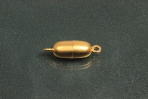 Magnetic Clasp Tipped Oval, size ca. �6x19mm metal gold plated sanded