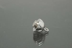 Magnetschliee Oval, Mae ca. 8,5x17,0mm unecht rhodiniert poliert