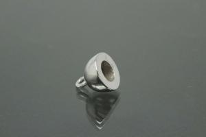 Magnetschliee Oval, Mae ca. 8,5x17,0mm unecht rhodiniert poliert