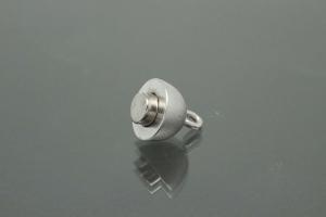 Magnetic Clasp Oval, size ca. 8,5x17,0mm metal rhodium plated sanded