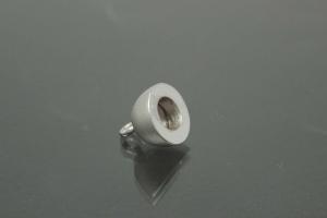 Magnetic Clasp Oval, size ca. 8,5x17,0mm metal rhodium plated sanded