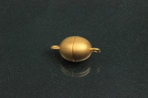 Magnetschliee Oval, Mae ca. 8,5x17,0mm unecht vergoldet mattiert