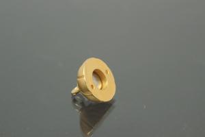 Magnetschliee Kugel mit Einschnitten, Mae ca. 10x16mm unecht vergoldet mattiert