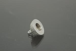 Magnetschliee Kugel, Mae ca. 10x16mm unecht rhodiniert brillantiert