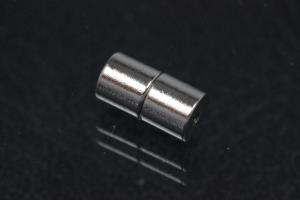Powermagnet ca.Mae A 5,6 mm ca.L11,2mm, Bohrung ca.A 1,0mm, ca I 1,9mm, platinfarben
