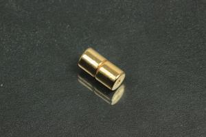 Powermagnet ca.Mae A 5,6 mm ca.L11,2mm, Bohrung ca.A 1,0mm, ca I 1,9mm, goldfarben