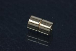 Powermagnet ca.Mae A 5,6 mm ca.L11,2mm, Bohrung ca.A 1,0mm, ca I 1,9mm, goldfarben