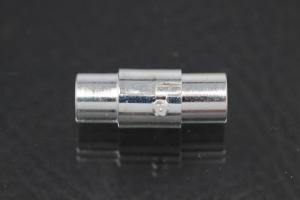 Magnetic bayonet clasp silver color approx.size 15,5 x 7,0mm I 5mm