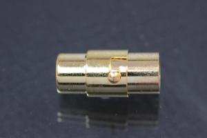 Magnetic bayonet clasp gold color approx.size 17,0 x 8,0mm I  5,6 mmx5,6 mm