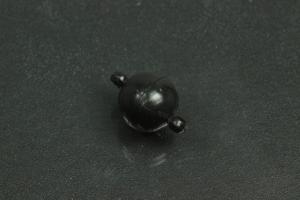 Magnetic Clasp plastic, round approx.size 10mm, black