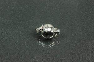 Magnetic ball clasp, rhodium plated, approx size ext.8mm,