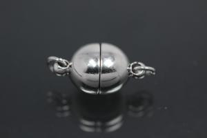 Steiner Magnetschliee Oval, rhodiniert, poliert 15,5x9mm
