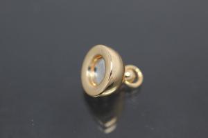 Steiner Magnetic Clasp Oval, gold plated, polished 15,5x9mm