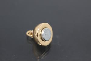 Steiner Magnetschliee Oval, vergoldet, mattiert / poliert 15,5x9mm