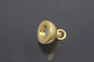 Steiner Magnetschliee Oval, vergoldet, mattiert / poliert 15,5x9mm