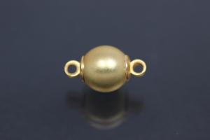 Steiner Magnetic Clasp Ball, gold plated, sanded 8mm