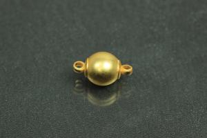 Steiner Magnetic Clasp Ball, gold plated, sanded 8mm