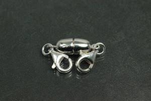 Steiner Vario Magnetic Clasp Tipped Oval metal rhodium plated polished, size approx. length 45,0mm