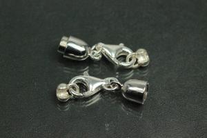 Steiner Vario Magnetic Clasp Tipped Oval metal rhodium plated polished, size approx. length 55,0mm