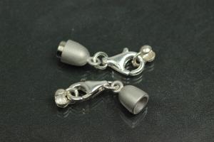 Steiner Vario Magnetic Clasp Tipped Ova metal rhodium plated sanded, size approx. length 55,0mm