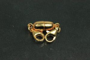 Steiner Vario Magnetic Clasp Tipped Oval metal gold plated polished, size approx. length 45,0mm