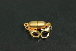 Steiner Vario Magnetic Clasp Tipped Oval metal gold plated sanded, size approx. length 45,0mm