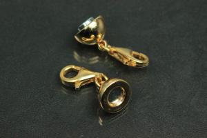 Steiner Vario Magnetic Clasp metal oval gold plated polished, trigger clasp 925/- silver gold plated
