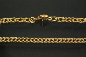 Bracelet 333/- solid diamond armor-shaped with carabiner length 18.5cm, width 3.90mm