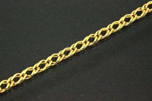 Bracelet 333/- solid diamond armor-shaped with carabiner length 18.5cm, width 3.90mm