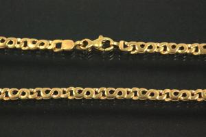 Armband 333/- massive achterfrmige Glieder handmontiert mit Karabiner ca.Mae Lnge 21,0cm, Breite 4,00mm,