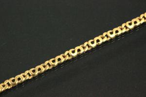 Armband 333/- massive achterfrmige Glieder handmontiert mit Karabiner ca.Mae Lnge 21,0cm, Breite 4,00mm,