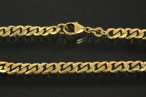 Bracelet 333/- solid angular links hand-assembled with carabiner approx. Dimensions length 21.5cm, width 5.60mm,