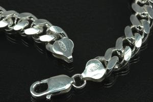 Curb Chain Necklace 925/- Silver with trigger clasp approx.width 6,0mm