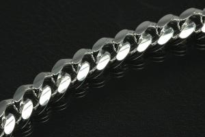 Curb Chain Necklace 925/- Silver with trigger clasp approx.width 9,0mm