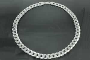 Panzerkette 6 seitig diamantiert 925/- Silber mit Karabiner ca Ma�e Breite 14,0mm