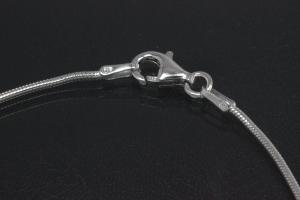 Schlangenkette 925/- Silber mit Karabiner, ca Mae  1,00mm