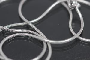 Schlangenkette 925/- Silber mit Karabiner, ca Mae  1,00mm