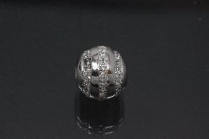 Wechselschliesse 925/- Silber mit Zirkonia gefasst 10mm